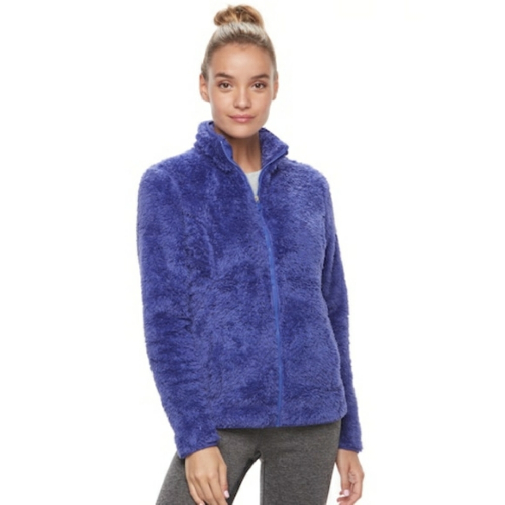 Fila sport fuzzy purple jacket size large